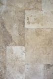 Piastrella Travertino pietra naturale Chiaro beige crema piastrella in pietra naturale Roman bond piastrella da parete effetto antico piastrella da bagno - MOSF-45-46000