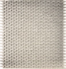 Mosaico di vetro Rivestimento sostenibile Backsplash di piastrelle Riciclaggio Brick Smalto crema opaco MOS140-B23C