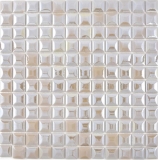 Mosaico di vetro Rivestimento sostenibile Piastrella Riciclaggio caffè metallizzato 3DF MOS350-24