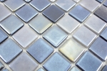 Piastrella di mosaico campione a mano ECO Recycling GLAS ECO antracite metallizzato MOS350-08_m