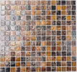Mosaico di vetro Piastrelle di mosaico oro beige rame marrone Alzatina per doccia Schienale di piastrelle MOS54-1306