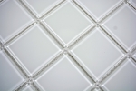 Mosaico dipinto a mano Mosaico in vetro traslucido Cristallo super bianco BAGNO WC Cucina MURO MOS69-0101_m