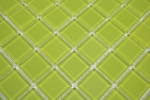 Piastrella di mosaico dipinta a mano Mosaico di vetro traslucido Verde cristallo BAGNO WC Cucina PARETE MOS63-0507_m