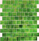 Mosaico di vetro Tessere di mosaico Backsplash di piastrelle Vetro smerigliato oro giallo verde chiaro opaco smerigliato MOS68-CF43
