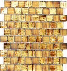 Piastrella di mosaico Mosaico di vetro Cristallo smerigliato vetro marrone chiaro opaco smerigliato MOS78-CF85