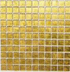 Mosaico di vetro piastrelle di mosaico oro Piastrelle strutturate backsplash Cucina parete doccia MOS120-0742