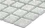 Mosaico dipinto a mano Mosaico in vetro traslucido Cristallo argento martellato MOS60-0207_m