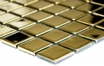 Piastrella di mosaico dipinta a mano Mosaico di vetro traslucido Crystal EP oro BAGNO WC Cucina PARETE MOS60-0706_m