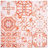 Mosaico di vetro retro vintage tessere di mosaico bianco arancio rosso muro cucina MOS68-Retro-SW