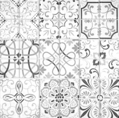 Mosaico di vetro retro vintage mosaico piastrelle backsplash bianco grigio cucina muro MOS68-Retro-G