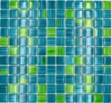 Piastrella di vetro a mosaico Stile bottiglie verde turchese kiwi alzatina cucina MOS74-0509
