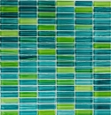 Piastrella di vetro a mosaico Stile aste bottiglie verde turchese kiwi alzatina cucina MOS77-0508