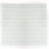 Piastrella di mosaico in vetro bianco latte con sfumatura verde Mosaico di vetro opaco smerigliato Tappetino di mosaico MOS60-0111