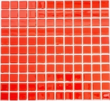 Piastrella di mosaico di vetro rosso BAGNO WC cucina PARETE tappetino di mosaico MOS60-0904