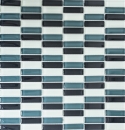 Piastrella di mosaico Tondini grigio traslucido Mosaico di vetro grigio cristallo BAGNO WC Cucina PARETE MOS77-0204_f | 10 tappetini di mosaico