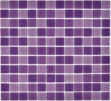 Piastrelle mosaico vetroso viola BAGNO WC cucina MURO pannello mosaico MOS62-1104