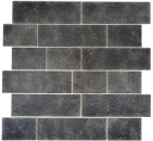 Mosaico di vetro Piastrelle di mosaico antracite grafite nero Legame con il muro Nero MOS68-0349L