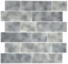 Piastrelle di mosaico di vetro grigio antracite Legame con la muratura Grigio MOS68-0259L