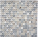 Mosaico di vetro piastrelle in pietra grigio crema GRIGIO BAGNO WC cucina MURO MOS91-0204