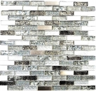 Aste di mosaico in vetro tessere di mosaico in acciaio inox glitter argento grigio antracite nero MOS87-IL017