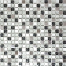 Mosaico di vetro mosaico piastrelle acciaio inox argento nero grigio glitter piastrelle specchio rivestimento della parete - MOS92-0207