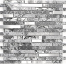 Mosaico di vetro pietra naturale tondini di marmo mosaico di acciaio inox grigio antracite argento alzatina da parete WC - MOS87-MV778