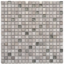 Mosaico di vetro pietra naturale mosaico piastrelle acciaio inox grigio bianco beige argento marmo piastrelle backsplash bagno - MOS92-2002
