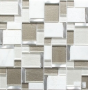 Pietra naturale vetro mosaico piastrelle alluminio bianco antracite crema beige piastrelle backsplash muro bagno - MOS49-FK01