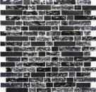 Mosaico di vetro pietra naturale tessere di mosaico nero chiaro grafite nero cava piastrelle di vetro da parete cucina bagno WC - MOS87-v1328