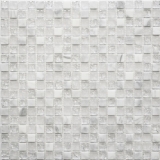 Mosaico di vetro pietra naturale mosaico piastrelle bianco chiaro cava marmo backsplash cucina - MOS92-0102