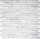 Mosaico di vetro mosaico di pietra naturale piastrelle bianco chiaro carrara look cava vetro piastrelle da parete cucina piastrelle bagno piastrelle WC - MOS87-V1311