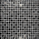 Mosaico di vetro in pietra naturale piastrelle grigio scuro nero vetro smerigliato rilievo marmo piastrelle backsplash - MOS83-HQ19