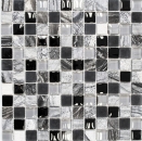 Pietra naturale rustica mosaico piastrelle di vetro mosaico grigio nero argento antracite bianco piastrelle backsplash cucina parete WC - MOS83-HQ24