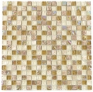 Mosaico di vetro in pietra naturale piastrelle di mosaico marrone chiaro beige dorato marrone ocra rivestimento della cucina piastrelle muro - MOS92-1213