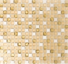 Mosaico di vetro in pietra naturale piastrelle di mosaico bianco opaco oro crema smerigliato piastrelle di vetro backsplash cucina - MOS92-1201