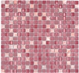 Mosaico di vetro pietra naturale mosaico piastrelle marmo rosa rosa BAGNO cucina WALL backsplash piastrelle - MOS92-1002