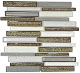 Mosaico di ceramica traslucida grigio Mosaico di vetro composito Cristallo di ceramica grigio artico MOS83IC-0239_f