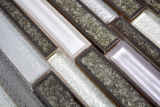Piastrella di mosaico dipinta a mano ceramica traslucida grigio mosaico di vetro composito Cristallo di ceramica grigio artico MOS83IC-0239_m