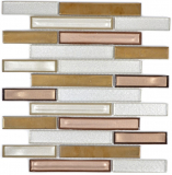 Piastrella di mosaico Ceramica traslucida bianco rame Mosaico di vetro composito Cristallo di ceramica bianco rame MOS87OL-015_f