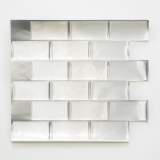 pellicola autoadesiva mosaico vinile adesivo Metro argento piastrelle backsplash cucina backsplash decorazione