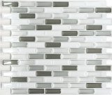 pellicola adesiva autoadesiva a mosaico in vinile bianco grigio antracite backsplash di piastrelle cucina