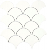 Ventaglio mosaico ceramica scala di pesce pastello avorio parete piastrelle backsplash cucina doccia - MOS13-FS09
