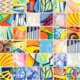 Piastrelle di ceramica a mosaico Piastrelle di mosaico colorate in stile retrò POP UP ART design Rivestimento di pareti Piastrelle backsplash