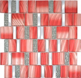 Mosaico di alluminio mosaico di vetro mosaico ALU rosso muro piastrelle backsplash cucina doccia bagno_f | 10 mosaico tappetini