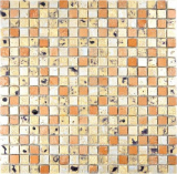 Mosaico pietra resina oro bronzo piastrelle parete backsplash cucina bagno MOS88-0715_f