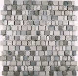 Mosaico di vetro Tappeto di mosaico Bordo di mosaico grigio beige pastello Parete di piastrelle Backsplash Cucina Bagno