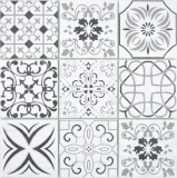 Cristallo trasparente mosaico di vetro retro bianco e nero muro piastrelle backsplash cucina bagno MOS160-0301_f | 10 mosaico tappetini