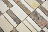Mosaico di marmo dipinto a mano pietra emperador dark cremarfil mosaico piastrelle muro backsplash cucina bagno MOS88-1201_m