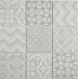 Mosaico ceramico picolo BIANCO piastrelle mosaico parete backsplash cucina bagno MOS22B-B01_f