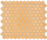 Mosaico ceramico esagono ocra arancione lucido piastrelle mosaico muro backsplash cucina bagno MOS11H-1308_f